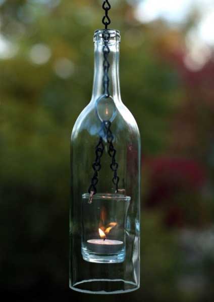bottle wine lights awesome source bottles diy lantern glass lamp idea lighting crafts candle hanging recycled craft candles lanterns repurposed