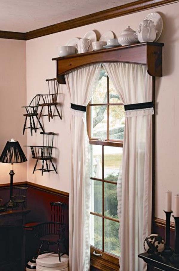 Diy wooden window valance