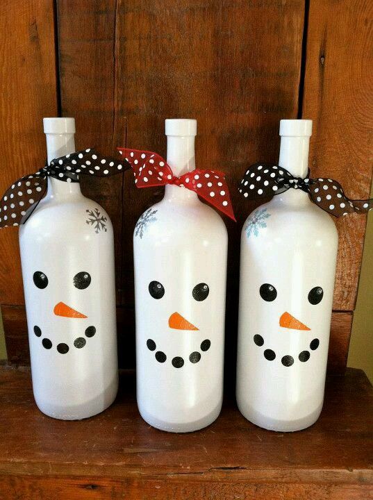 An Easy Christmas Craft for All Ages: DIY Snowman Glass Bottles — THE QUIET  NONSENSE