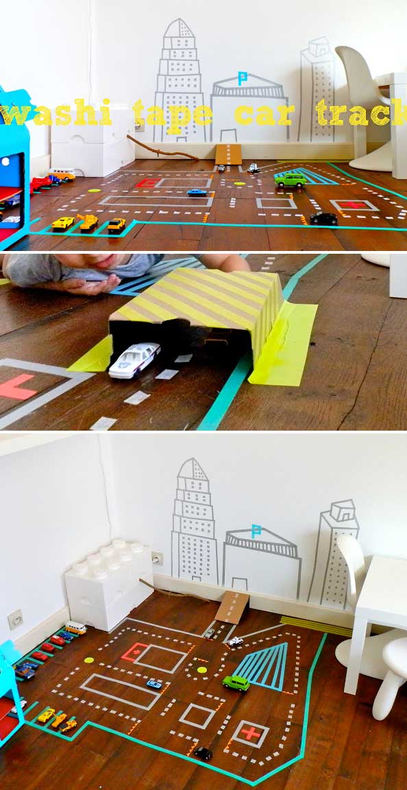 diy car tracks for toddlers