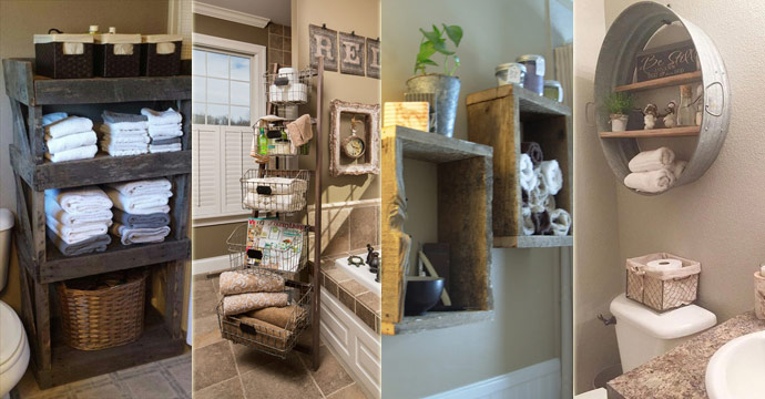 Decorative Rustic Storage Projects for Your Bathroom