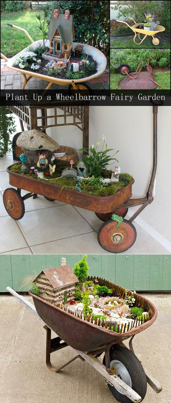 Plant Up a Wheelbarrow Fairy Garden