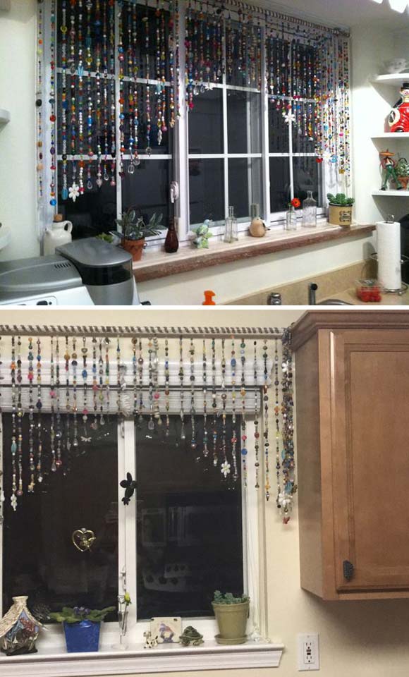 bead garland turned into valance