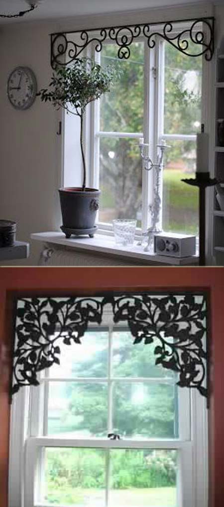 wrought iron valance