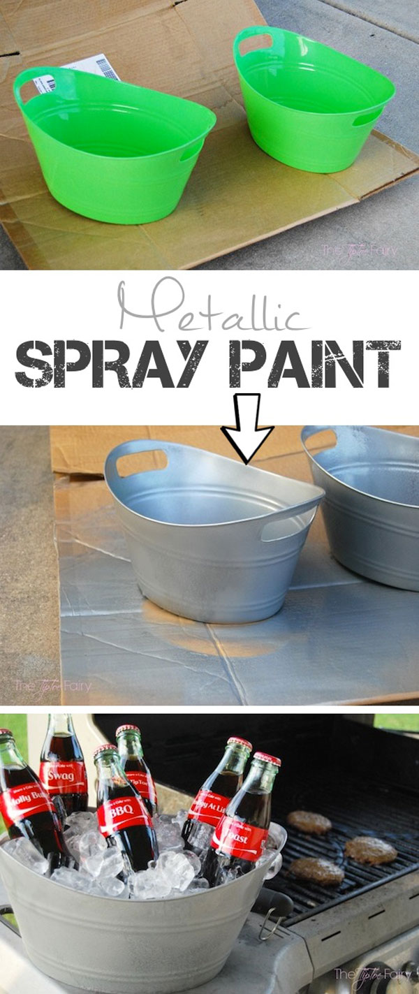 Faux Galvanized Plastic Tubs