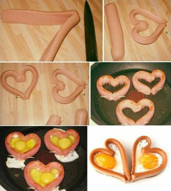 Sausage and Egg Heart