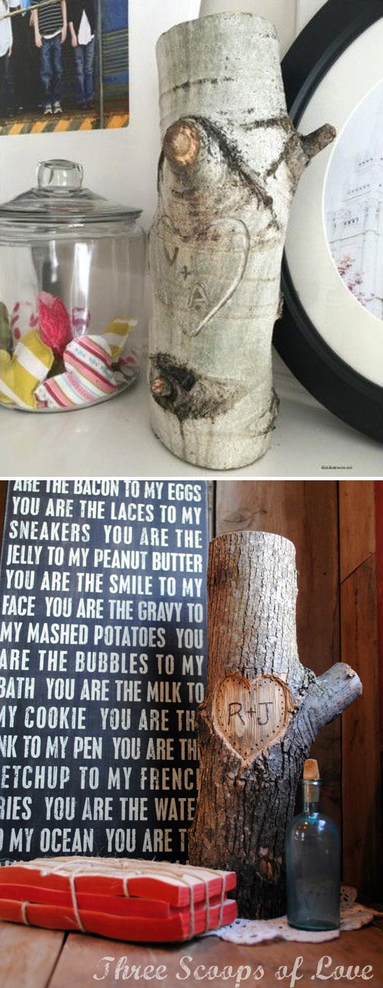carving your name into a log