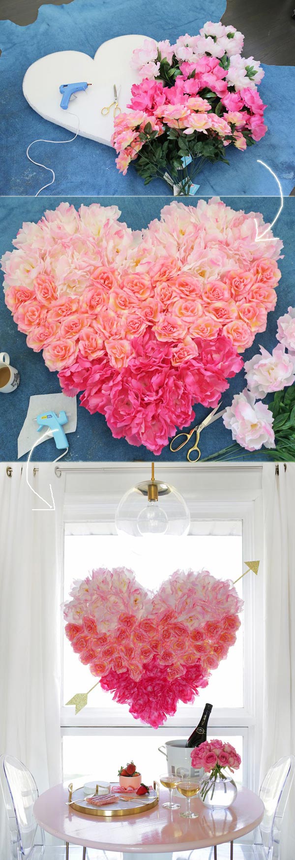 Hanging Flower Heart