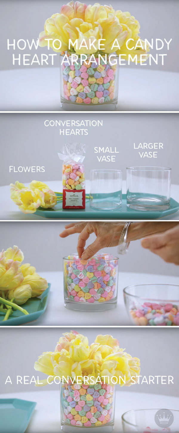 Candy Heart Arrangement