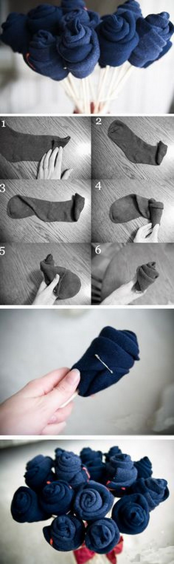 DIY Sock Bouquet