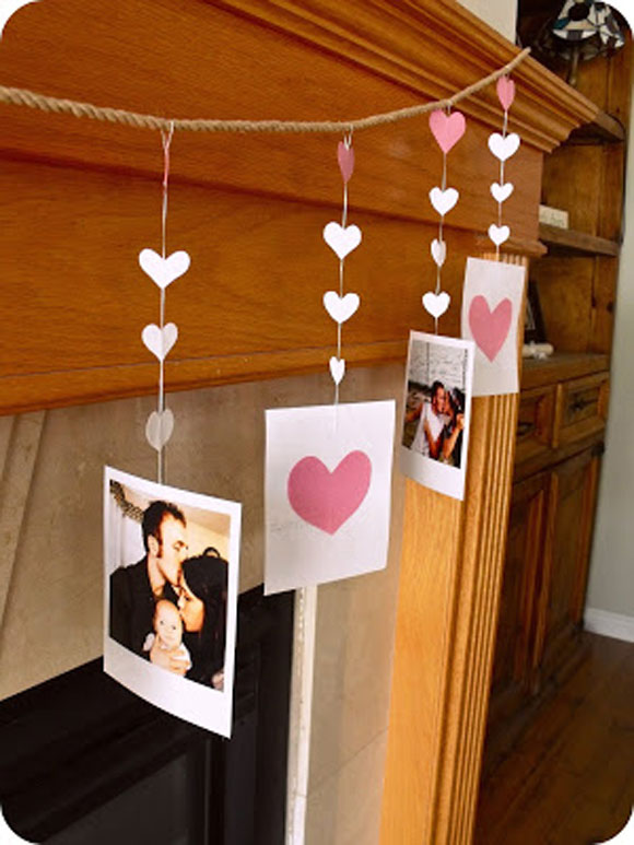 Strung the photos on string