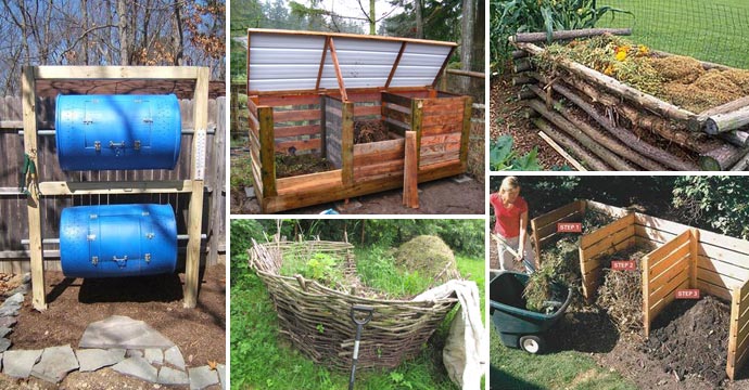 25 Best Easy DIY Compost Bin Ideas & Plans - A Piece Of Rainbow