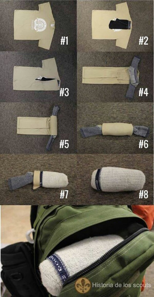 Clever Way to Fold Your Cloth for Travel