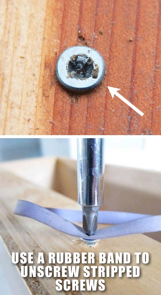 Use a Rubber Band to Unscrew Stripped Screws