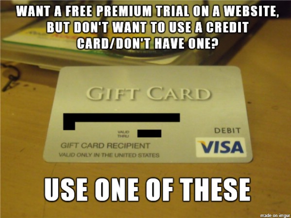 Use a Gift Card to Replace a Credit Card