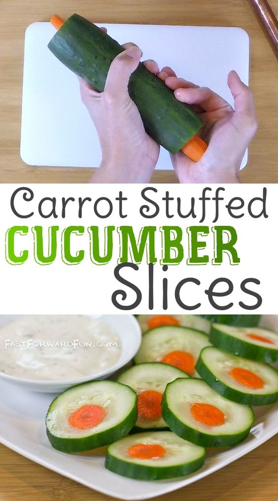 Carrot Stuffed Cucumber Slices