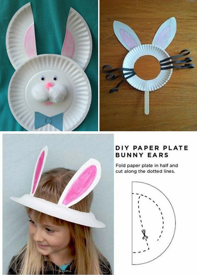 Easter Bunny from Small Paper Plates