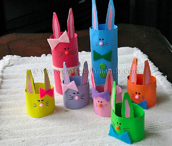 Cardboard Tube Bunny Rabbit Family
