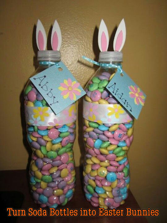 Turn Soda Bottles into Easter Bunnies