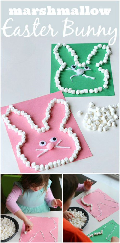 Easter Bunny Using Marshmallows