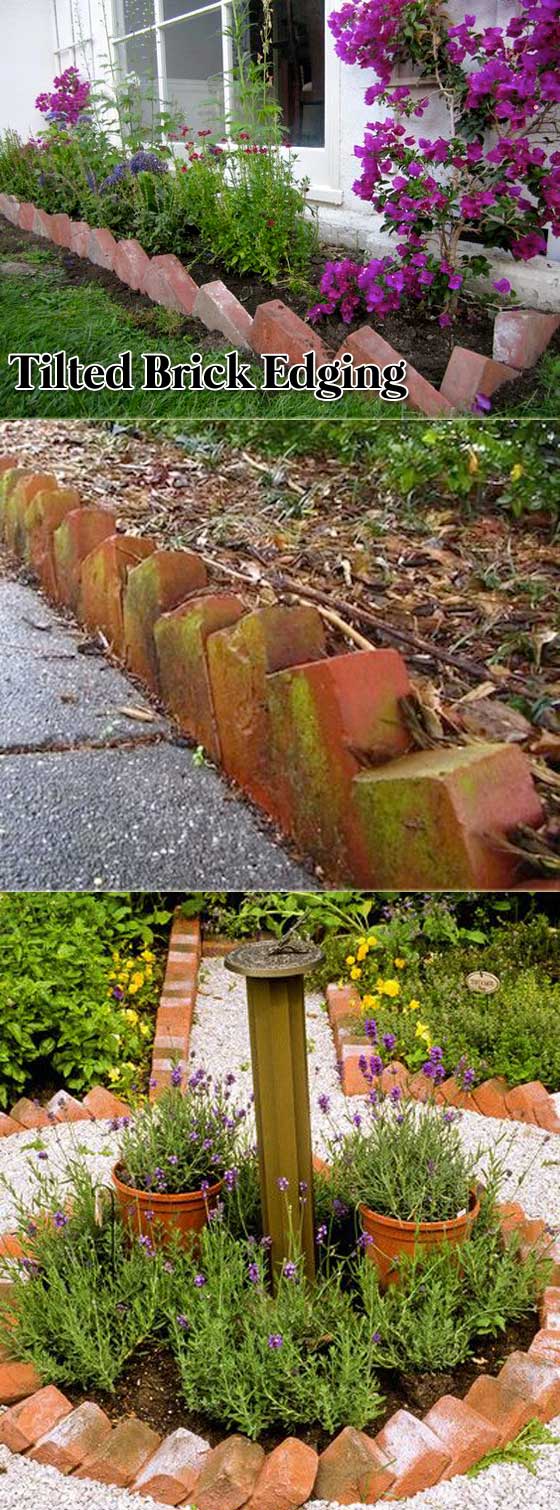 Tilted Brick Edging