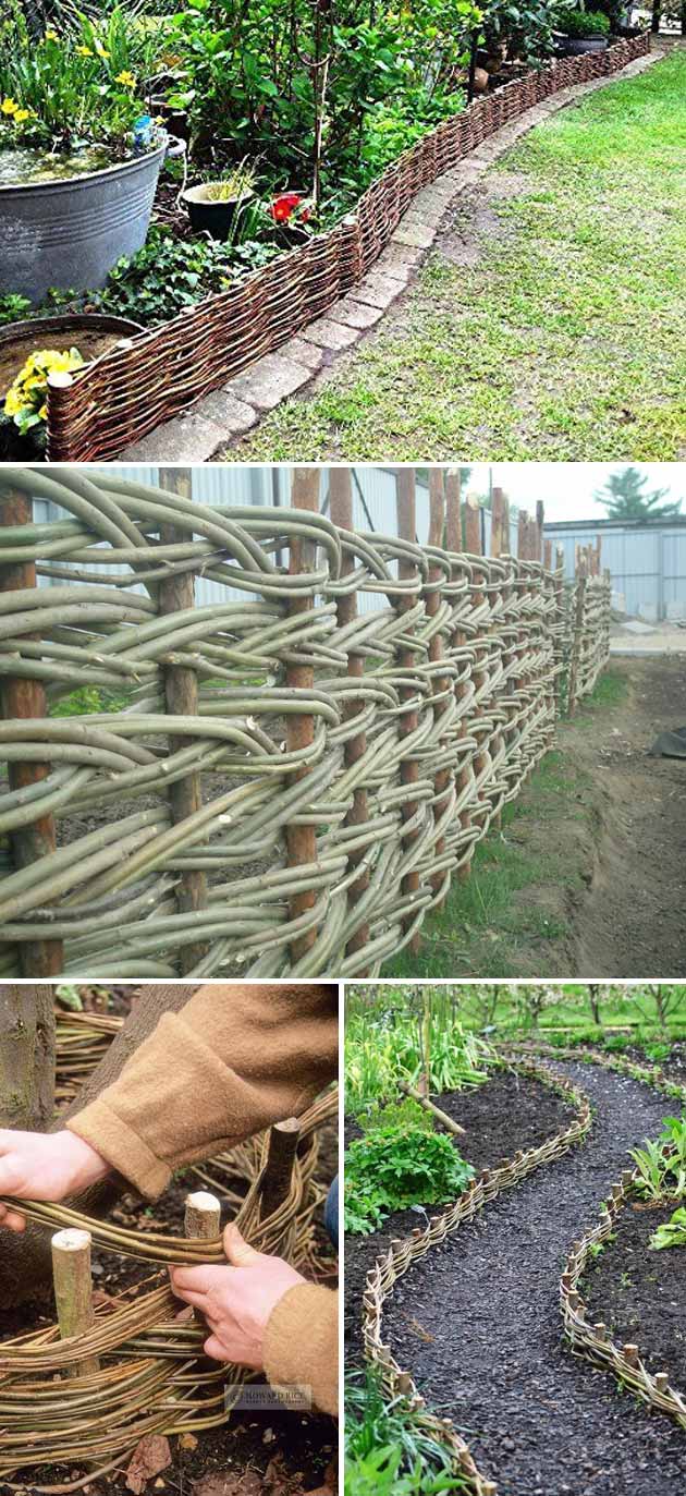 Braided and Woven Vines Garden Border