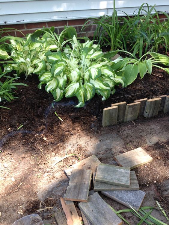 Pallet Wood as Garden Edging