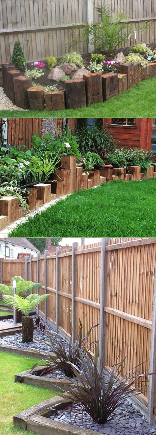 Railway Sleepers Garden Edging