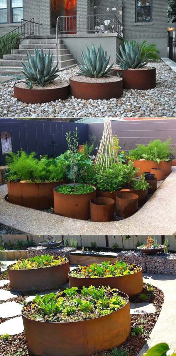 19 Unique Ideas for Round Garden Beds Using Recycled Materials