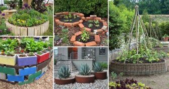 19 Unique Ideas for Round Garden Beds Using Recycled Materials