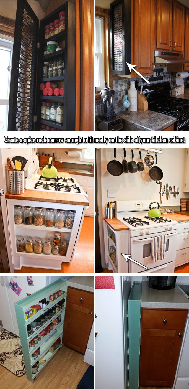 20 Genius Ideas For Using Wasted Space On Kitchen Ends Of Cabinet