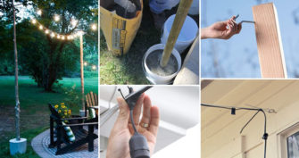 How to Create Patio String Lighting with DIY Poles