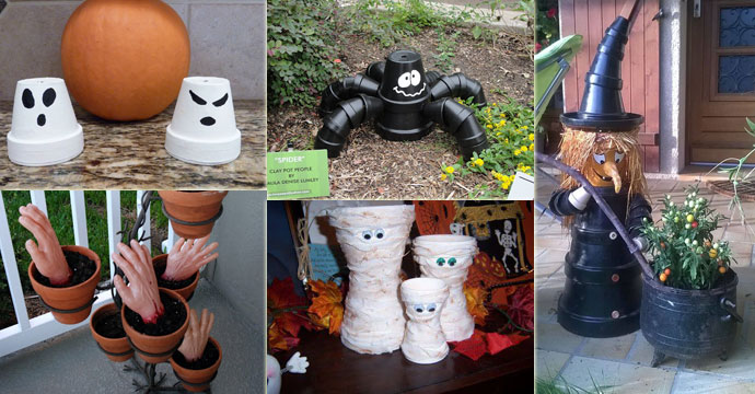 15 Ideas to Reuse Clay Pots for Halloween Crafts