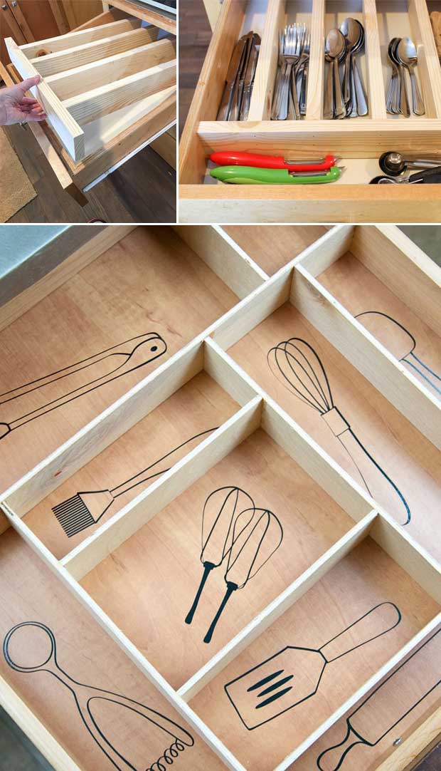 15 Cool Diy Drawer Divider Ideas To, How To Build Wooden Drawer Dividers