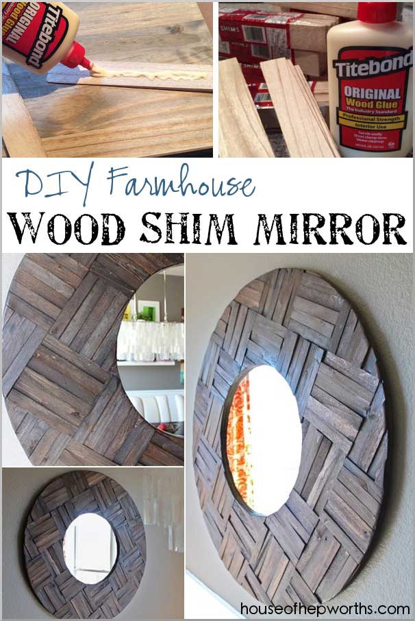 Mirror Frame Made from Wood Shims