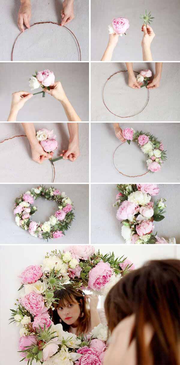 Floral Wreath Mirror