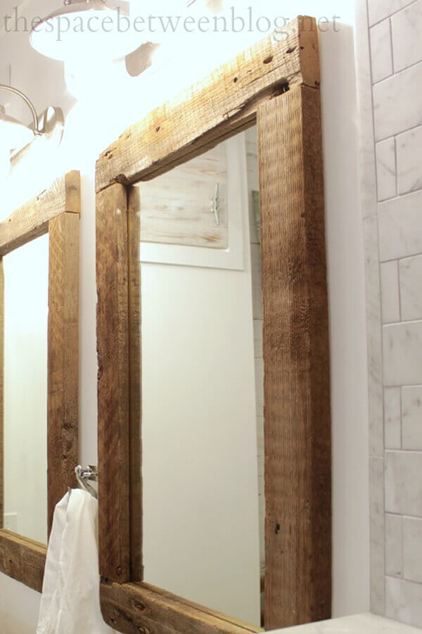 Reclaimed Wood Framed Mirror