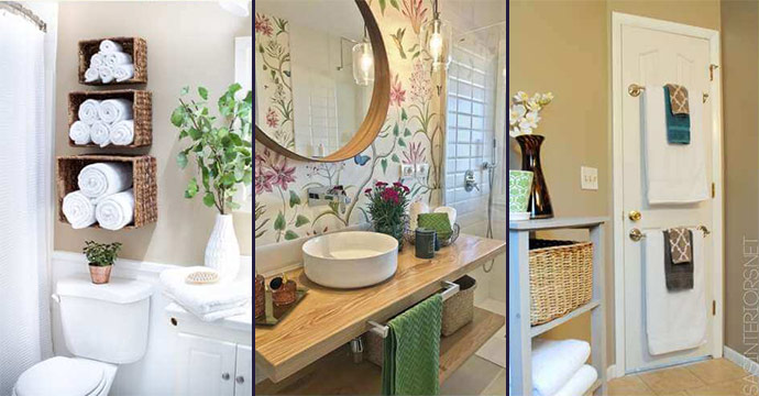 Towel storage ideas for small bathrooms deals