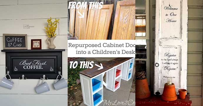 20 Beautiful and Elegant Repurposed Cabinet Door Ideas