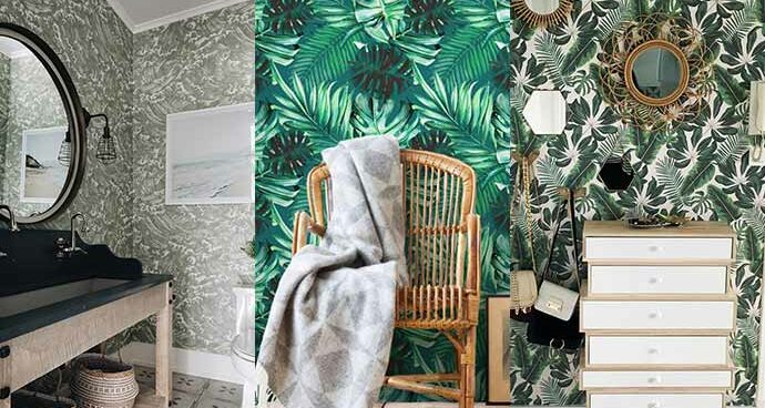 Buy HAOKHOME 93105 Forest Peel and Stick Wallpaper Tropical Succulents for  Bedroom NavyGreen Removable Wall Decorations 177in x 98ft Online at  desertcartINDIA