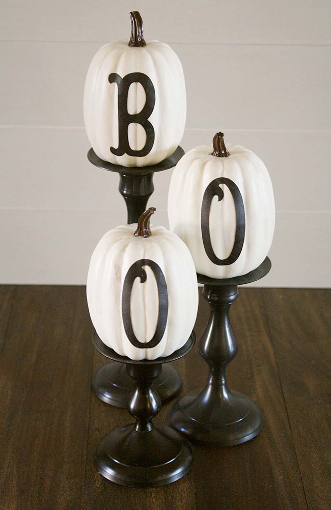 Here is a fantastic idea for Halloween that isn't spooky. Putting the letters for 